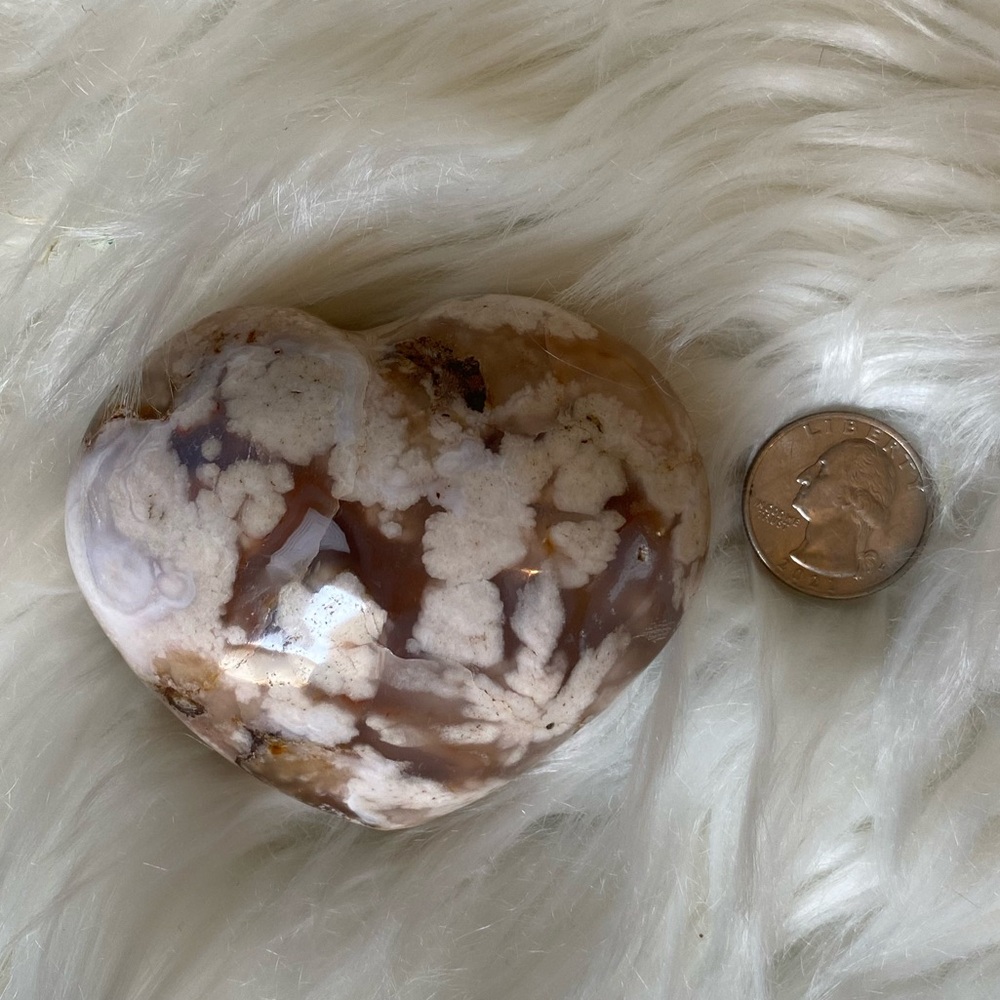Heart shaped flower agate - Picture 4 of 4